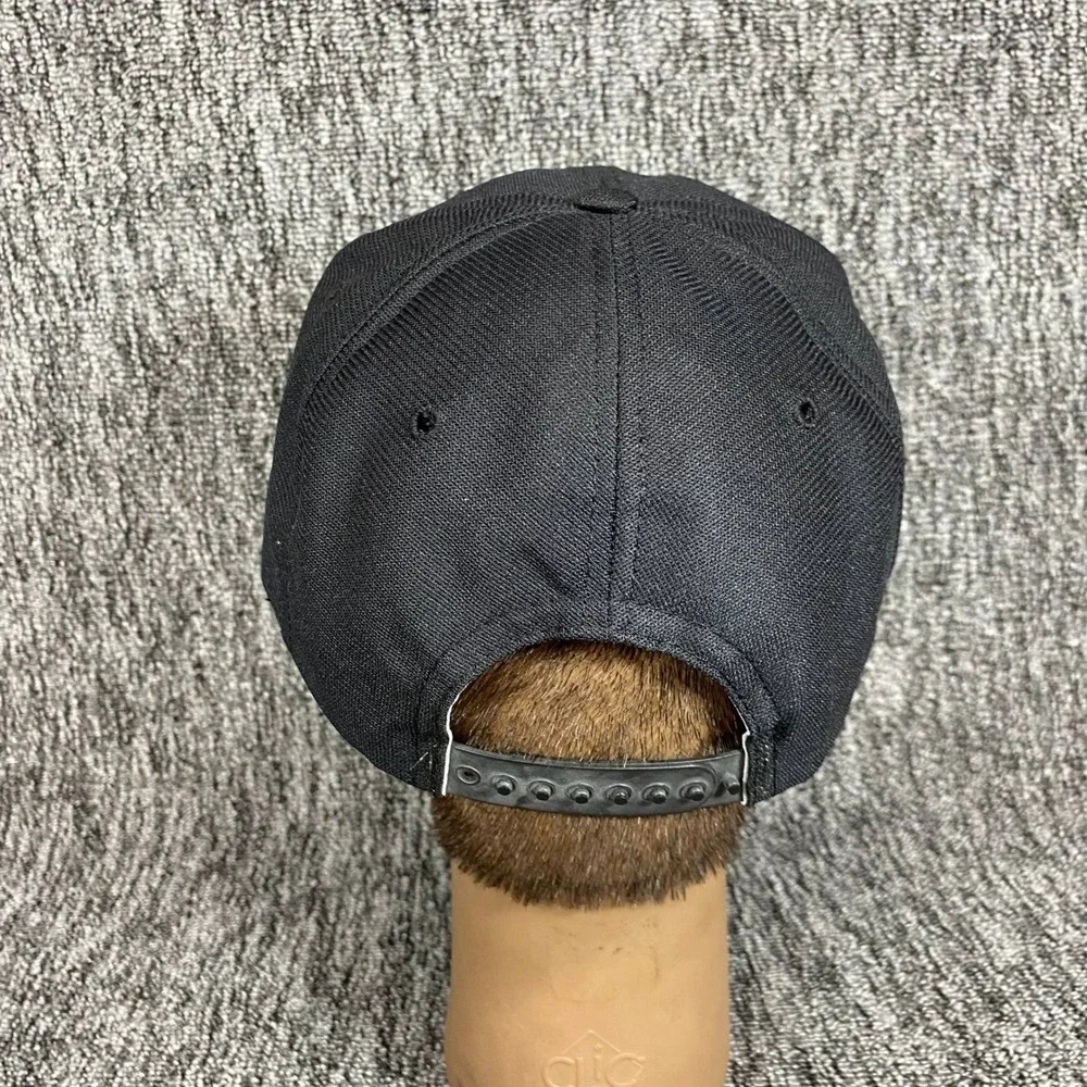 Vtg 80s New Era Pro Model Top Gun Hat DuPont Visor Navy Oval Patch Snapback USA